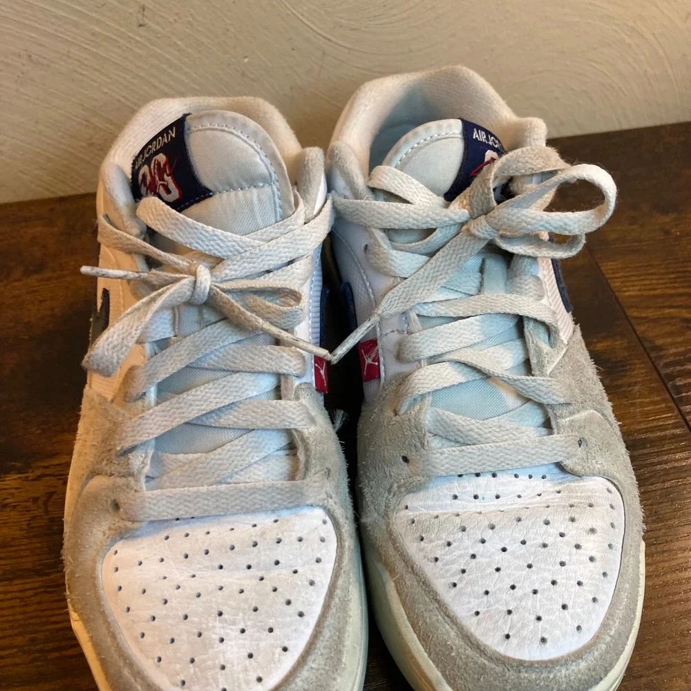 Nike Air Jordan Boys 4.5Y Stadium 90 White Navy  Sneakers DX4399-146
